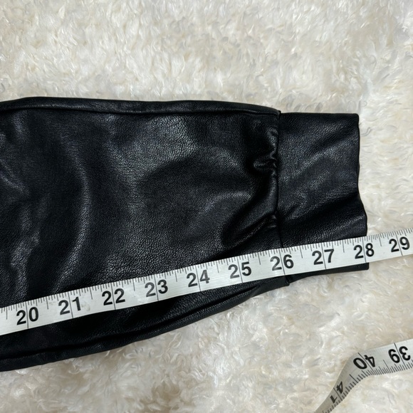 Commando Faux Leather Jogger Womens Size S Black Cozy Chic Stretch Pull On Pants - Picture 7 of 10